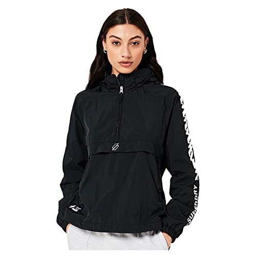 Superdry Womens Code Essential Tape Overhead Jacke, Black, M von Superdry