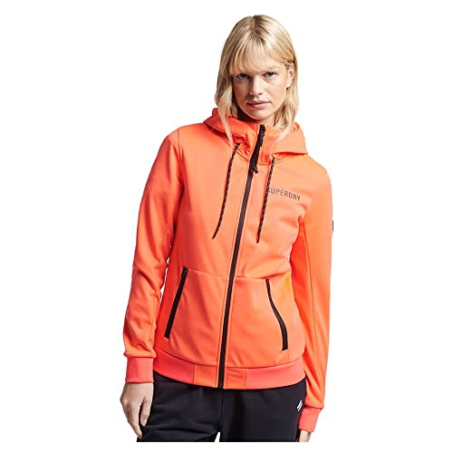 Superdry Womens Code TECH Softshell JKT Shell-Jacke, Hyper Fire Coral, S von Superdry