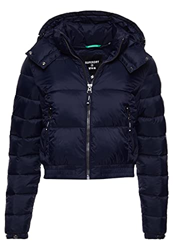 Superdry Womens Crop Hooded Fuji Jacket, Eclipse Navy, Large von Superdry