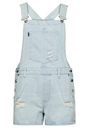 Superdry Womens Dungaree Shorts Lässiges Kleid, Light Indigo Vintage, S Superdry Womens Dungaree Shorts Lässiges Kleid, Light Indigo Vintage, S von Superdry