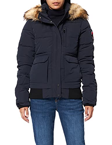 Superdry Womens Everest Bomber Jacket, Nordic Chrome Navy, XL von Superdry