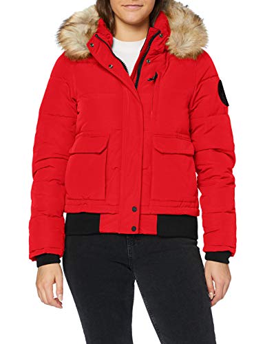 Superdry Womens Everest Bomber Jacket, Red, 29W / 32L von Superdry