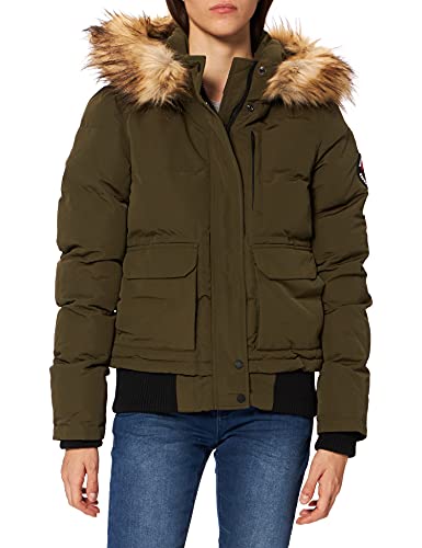 Superdry Womens Everest Bomber Jacket, Surplus Goods Olive, L von Superdry