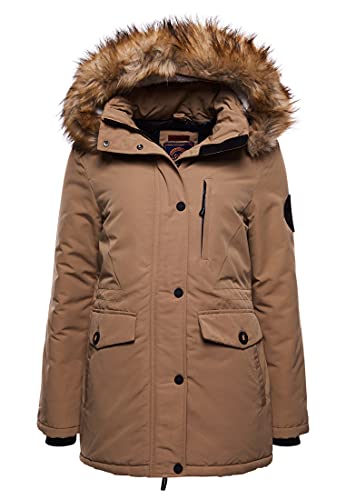 Superdry Womens Everest Parka Jacket, Natural Tan, 38 EU(Herstellergröße:10) von Superdry