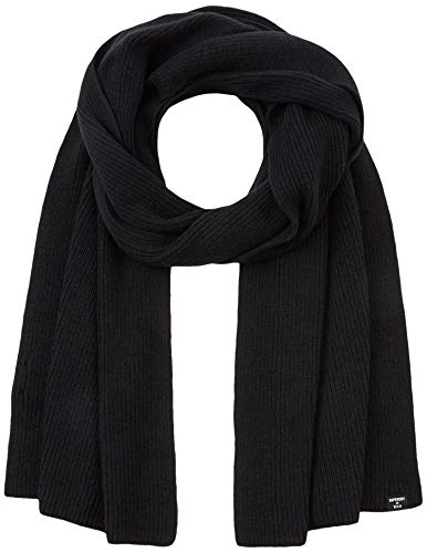 Superdry Womens Heritage Ribbed Fashion Scarf, Black, Einheitsgröße von Superdry