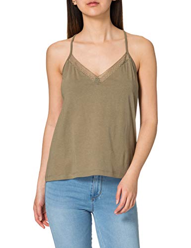 Superdry Womens LACE Mix Cami Shirt, Moss Khaki, M von Superdry