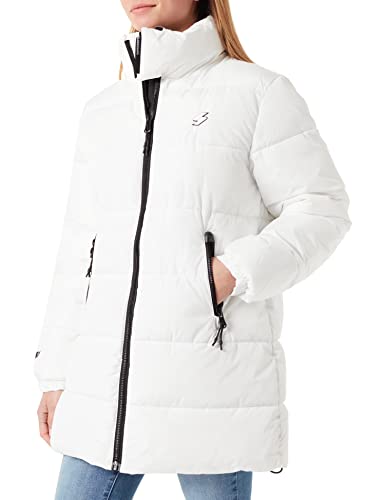 Superdry Womens Longline Sports Puffer Jacket, White, S von Superdry