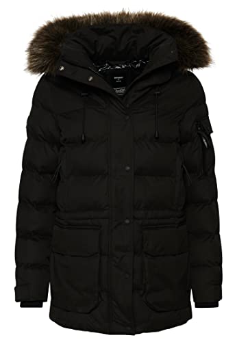 Superdry Womens Microfibre Expedition Parka Jacket, Jet Black, Medium von Superdry