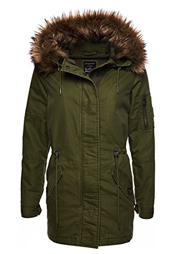 Superdry Womens Military Fishtail Parka, Delta Khaki, M von Superdry