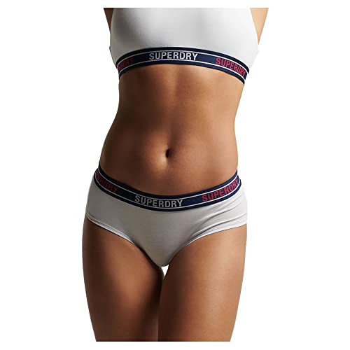 Superdry Womens Multi Logo Brief Hipster-Höschen, White/Tricolore, M von Superdry