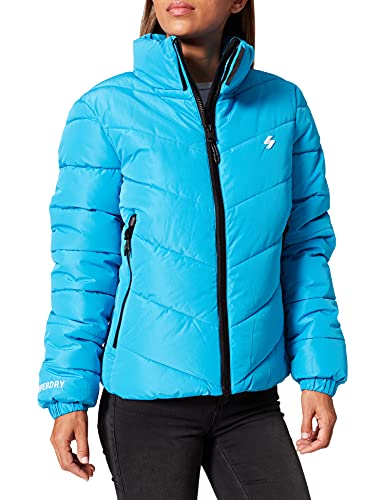 Superdry Womens Non Hooded Sports Puffer Jacket, Aqua, XS von Superdry