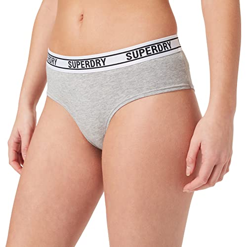 Superdry Womens Organic Hipster Briefs, Grey Marl, M von Superdry