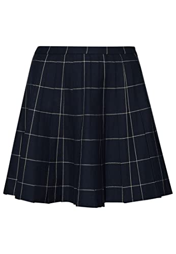 Superdry Womens Pleated Mini Skirt Rock, Vintage Navy Check, S von Superdry