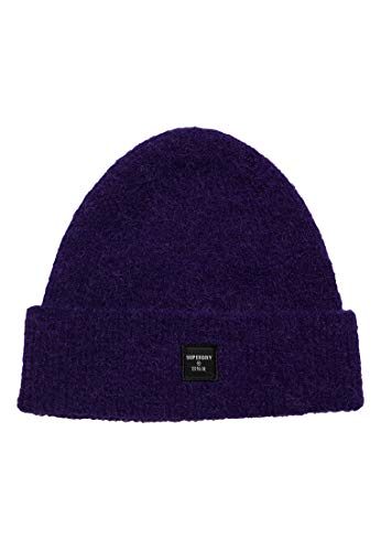 Superdry Womens SUPER LUX Beanie Hat, Bright Violet, OS von Superdry