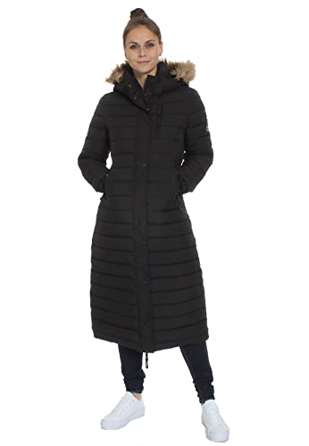 Superdry Womens SUPER Long LINE Fuji Jacket, Black, XS von Superdry