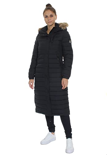 Superdry Womens SUPER Long LINE Fuji Jacket, Eclipse Navy, XS von Superdry