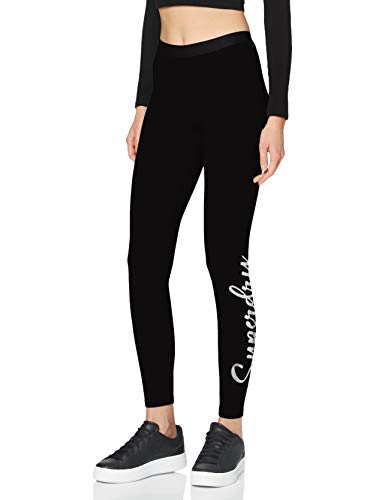 Superdry Womens Scripted Graphic Leggings, Schwarz, XS (Herstellergröße:8) von Superdry