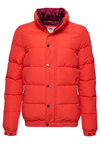 Superdry Womens Source Retro Puffer Jacket, Flare Orange, XS von Superdry