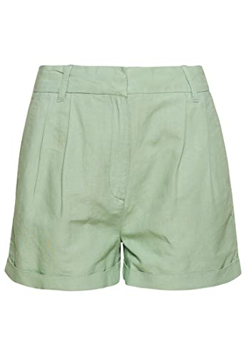 Superdry Womens Studios Linen Shorts, Blue Surf, M von Superdry