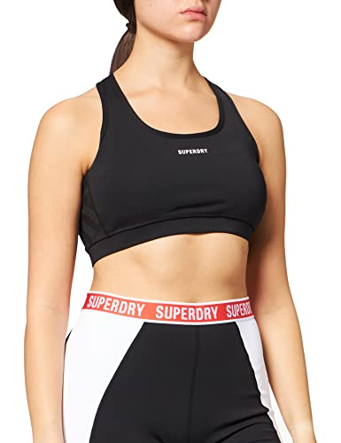 Superdry Womens Train MID Impact Lock UP Sports Bra, Black, X-Small von Superdry