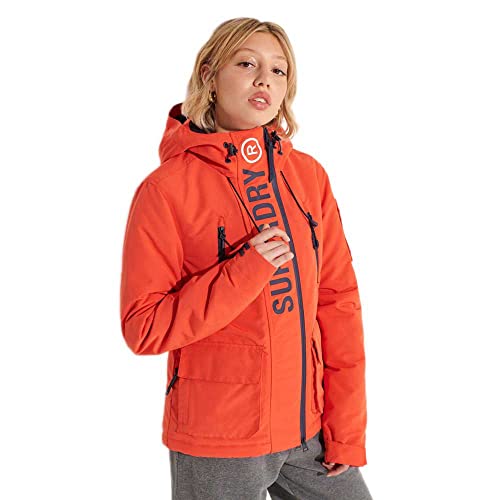 Superdry Womens Ultimate Windcheater Windjacke, Bold Orange/Rich Navy, L von Superdry