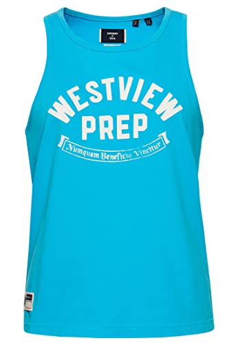 Superdry Womens Vintage Athletic Vest Weste, Beach Blue, S von Superdry