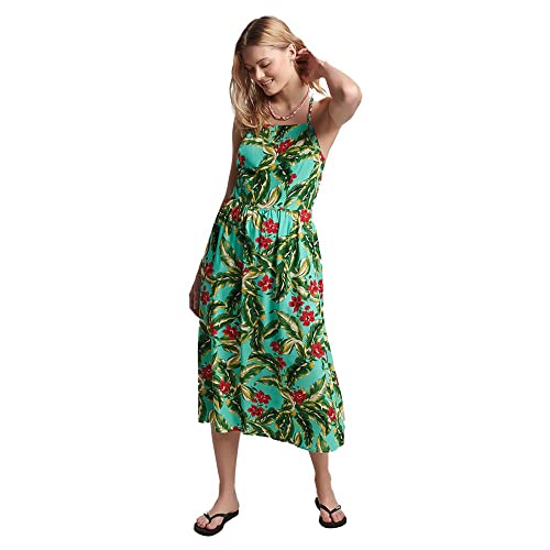 Superdry Womens Vintage CAMI Maxi Dress Lässiges Kleid, Mint Indo Leaf, S von Superdry