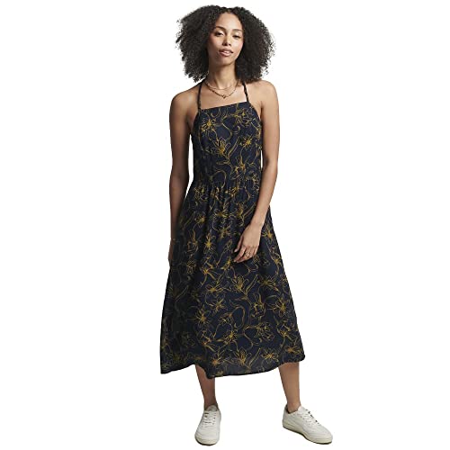 Superdry Womens Vintage CAMI Maxi Dress Lässiges Kleid, Nouveau Floral Navy, XL von Superdry