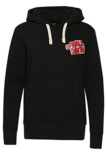 Superdry Womens Vintage Crossing Lines Hood Kapuzenpullover, Washed Black, S von Superdry