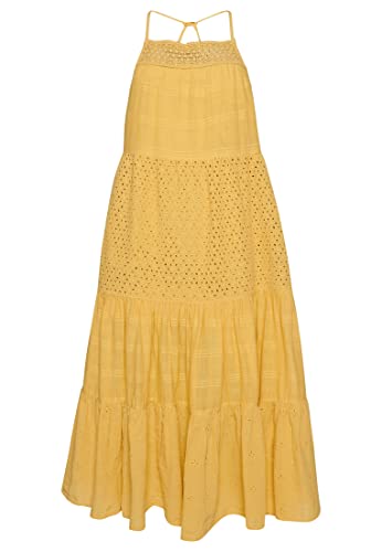 Superdry Womens Vintage LACE CAMI Maxi Dress Lässiges Kleid, Lemon Yellow, L von Superdry