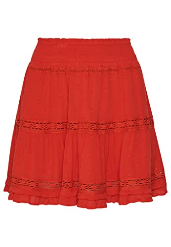 Superdry Womens Vintage LACE Mini Skirt Rock, Americana Red, L von Superdry