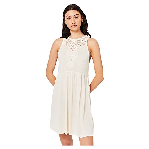 Superdry Womens Vintage LACE Racer Dress Lässiges Kleid, Oatmeal, M von Superdry