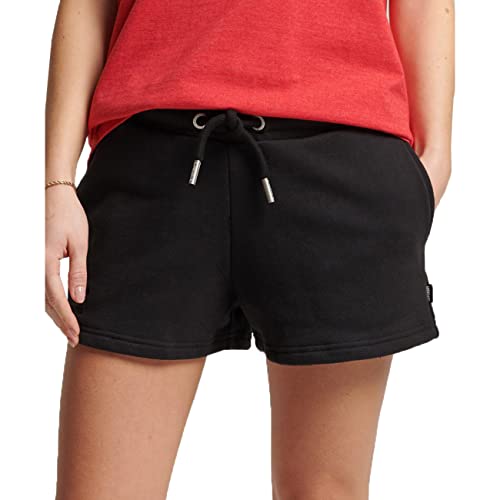 Superdry Womens Vintage Logo EMB Jersey Shorts, Black, M von Superdry