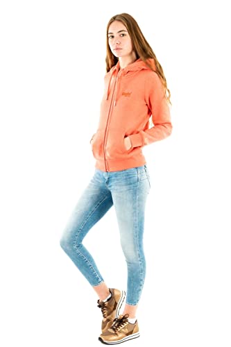 Superdry Womens Vintage Logo EMB Ziphood Kapuzenpullover, La Coral Marl, XS von Superdry