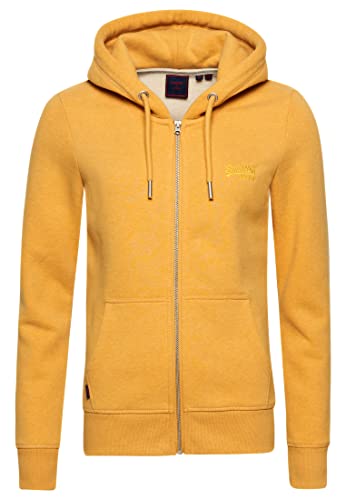 Superdry Womens Vintage Logo EMB Ziphood Kapuzenpullover, Ochre Marl, XS von Superdry