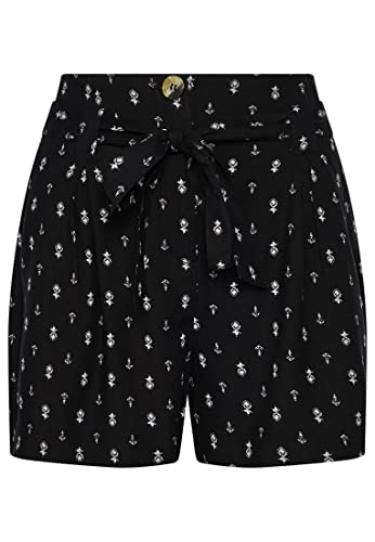 Superdry Womens Vintage Paperbag Printed Shorts, Black Geo, S von Superdry