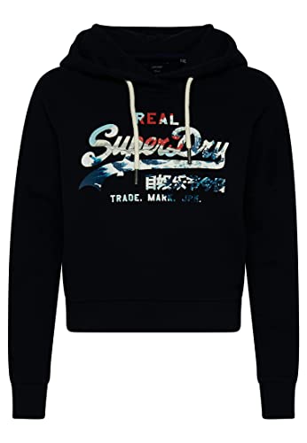 Superdry Womens Vintage VL Narrative Hood UB Kapuzenpullover, Eclipse Navy, XS von Superdry