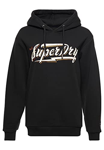 Superdry Womens W2010938A Hooded Sweatshirt, Washed Black, S von Superdry