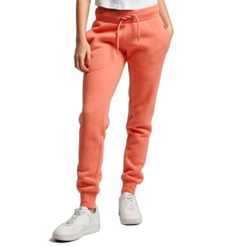 Superdry Damen Jogginghose mit aufgesticktem Vintage-Logo La Korallenrot Meliert 42 von Superdry