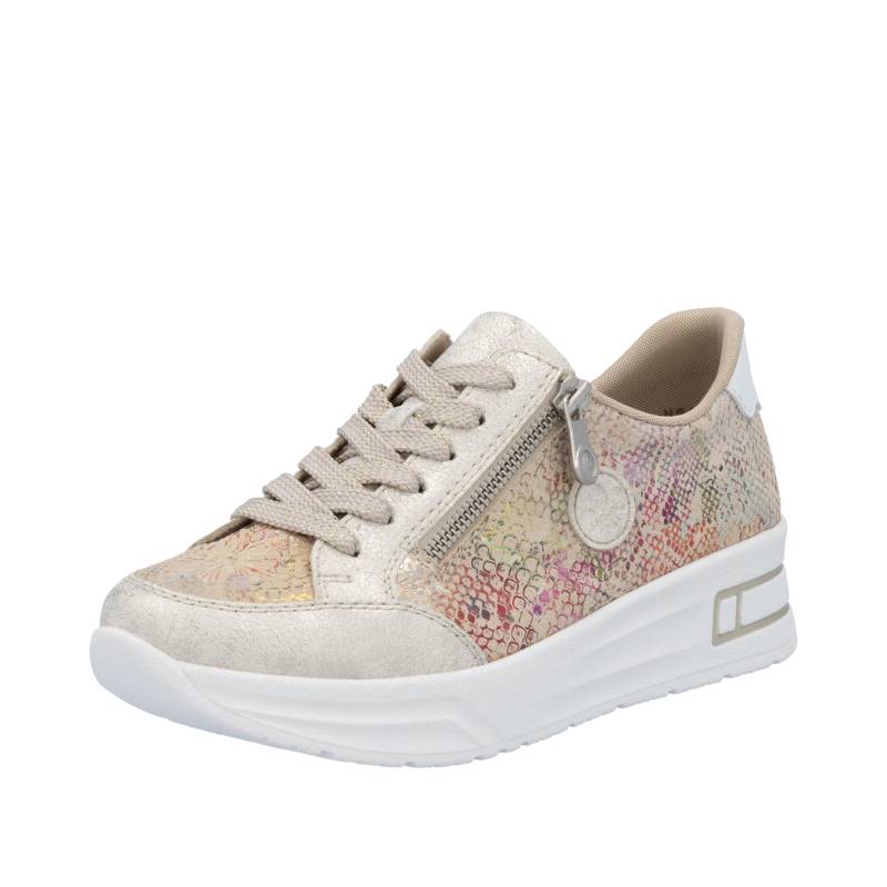 FSK Damen Halbschuhe beige-gold/beige-multi/weiss - Gr. - 40 von Rieker