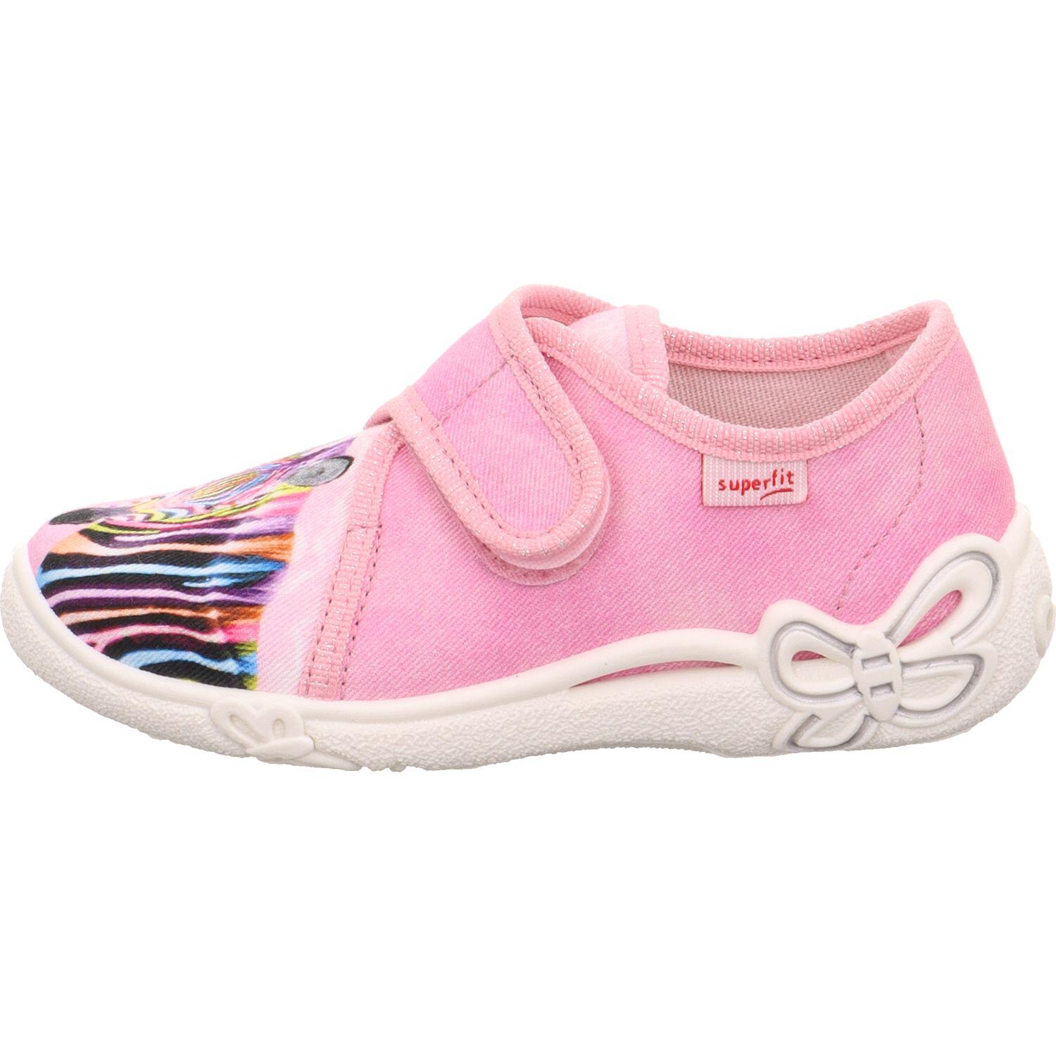 Hausschuh Textil \ BELINDA ROSA/WEIß - Gr. - 32 von Superfit