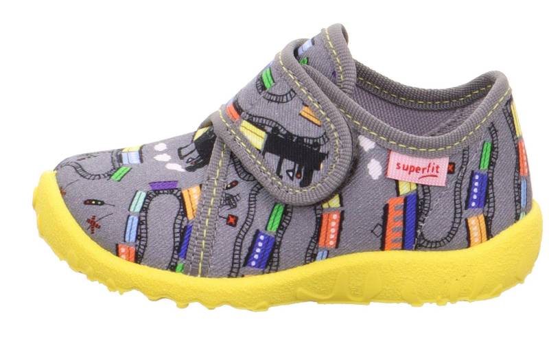 Hausschuh Textil \ SPOTTY GRAU/MEHRFARBIG - Gr. - 21 von Superfit