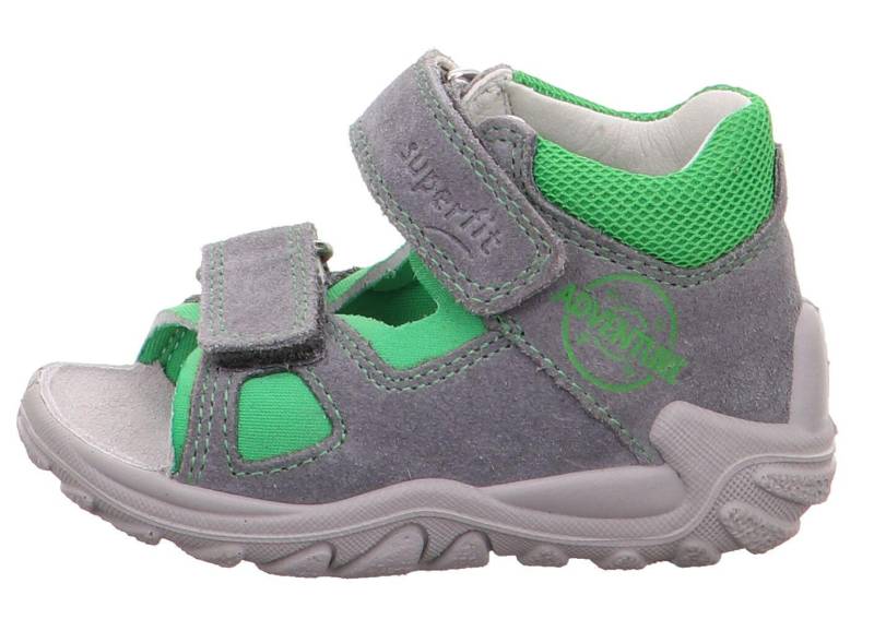 SANDALEN KINDER LK \ FLOW HELLGRAU/GRÜN - Gr. - 19 von Superfit