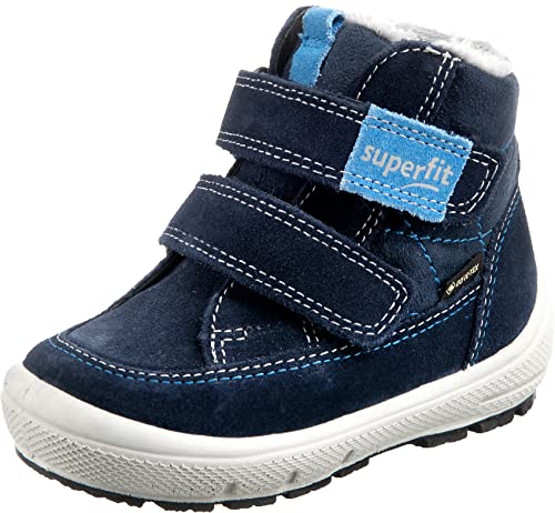 Superfit Baby Jungen GROOVY warm gefütterte Gore-Tex warm gefütterte Gore-Tex warm gefütterte Gore-Tex Lammfell-Futter Schneestiefel, Blau (BLAU/BLAU 8000), 19 EU von Superfit