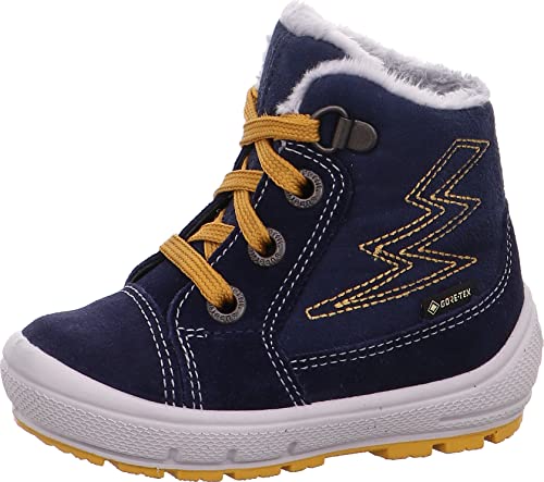 Superfit Jungen GROOVY warm gefütterte Gore-Tex warm gefütterte Gore-Tex warm gefütterte Gore-Tex Warm astarlı Gore-tex Schneestiefel, Blau Gelb 8000, 25 EU von Superfit