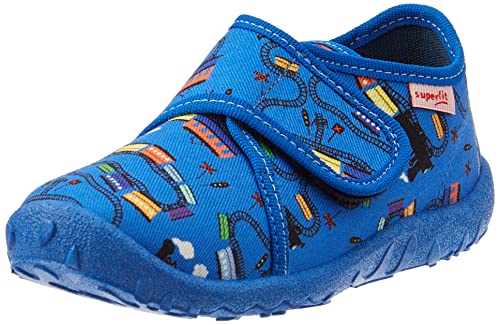 Superfit Baby-Jungen Spotty Hausschuh, BLAU/Mehrfarbig 8080, 18 EU von Superfit