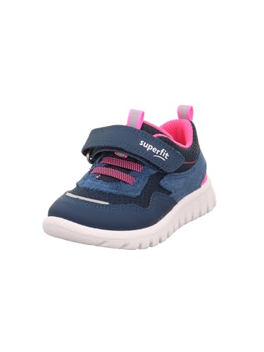 Superfit Jungen Mädchen SPORT7 Mini Sneaker, Blau/Pink 8020, 20 EU Weit von Superfit