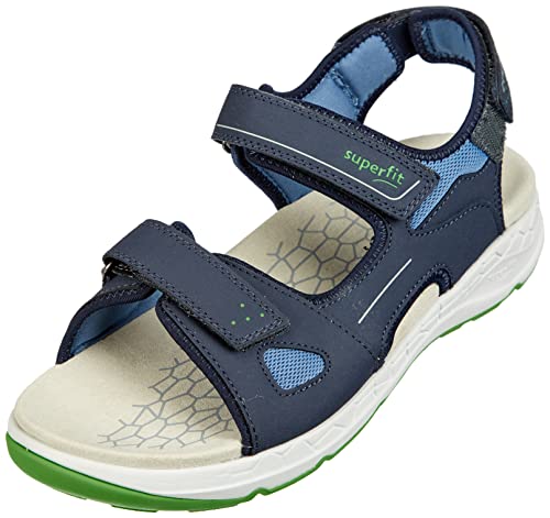 Superfit Jungen Criss Cross Sandale, Blau Grün 8000, 40 EU von Superfit