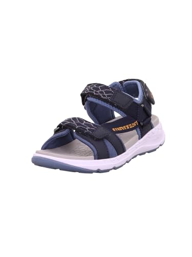 Superfit Jungen Criss Cross Sandale, Blau Orange 8010, 27 EU von Superfit