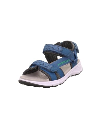 Superfit Criss Cross Sandale, Blau/Grün 8030, 33 EU Weit von Superfit